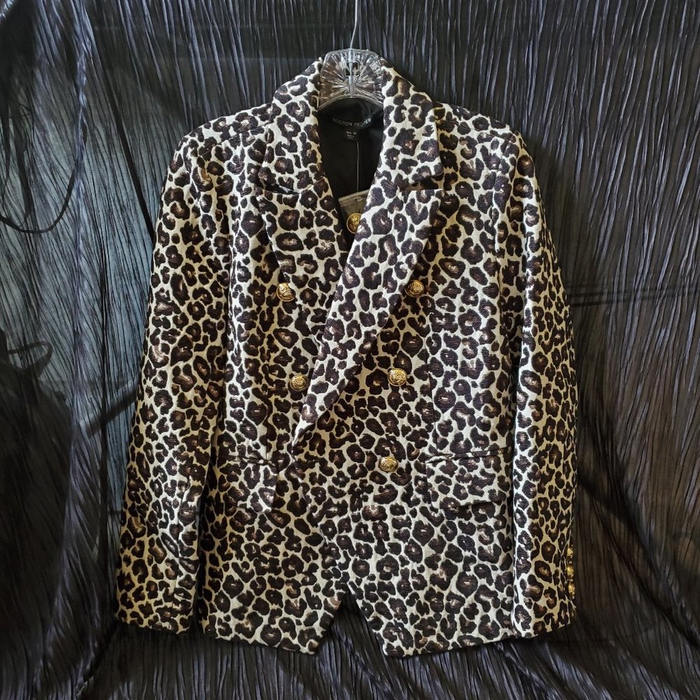 NWT Boston Proper Leopard Blazer Size 10